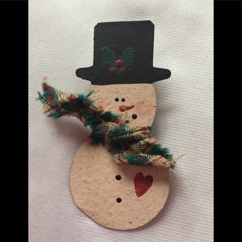 Handmade Snowman Pin